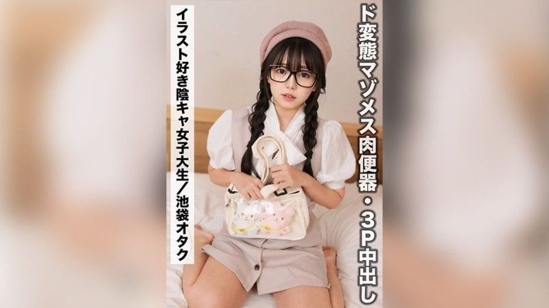 SAKA-012 Rio（21岁/B罩杯）【爱好画插画的安静宅男女大学生】变态受虐狂女肉小便池/3P【尝试在SNS上与〇〇女孩联繫！ ]